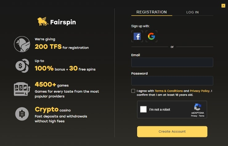 Registration on the Fair Spin